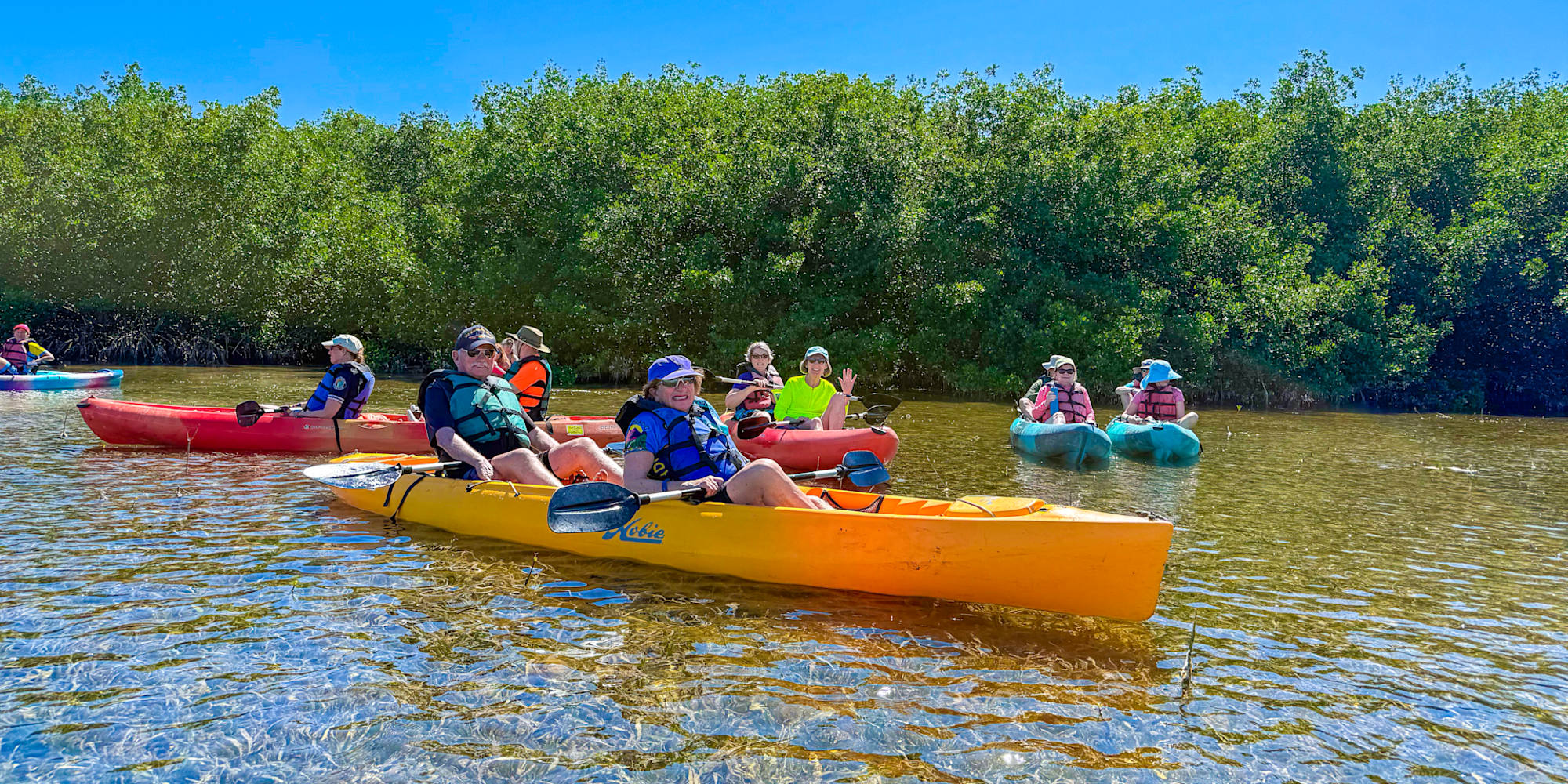 Kayaking in Florida on a multi-adventure bike tour